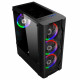 Корпус 1stPlayer D4-4R1-BK Color LED Black без БП