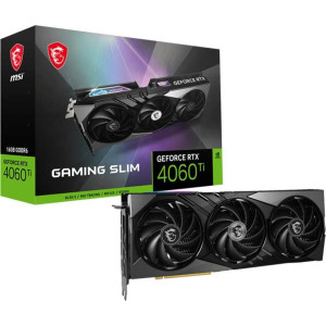 Відеокарта GF RTX 4060 Ti 16G GDDR6 Gaming X Slim MSI (GeForce RTX 4060 Ti GAMING X SLIM 16G) Відеокарта GF RTX 4060 Ti 16G GDDR6 Gaming X Slim MSI (GeForce RTX 4060 Ti GAMING X SLIM 16G)
