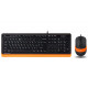 Комплект (клавіатура, мишка) A4Tech F1010 Black/Orange USB