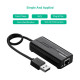 Концентратор USB 3.0 Ugreen 3xUSB 2.0+RJ45 1000M Ethernet, Black (20264)