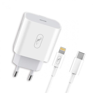 Зарядное устройство для SkyDolphin SC18EL PD2.0 (1USB-С, 3A) White (MZP-000156) + кабель Lightning Зарядное устройство для SkyDolphin SC18EL PD2.0 (1USB-С, 3A) White (MZP-000156) + кабель Lightning