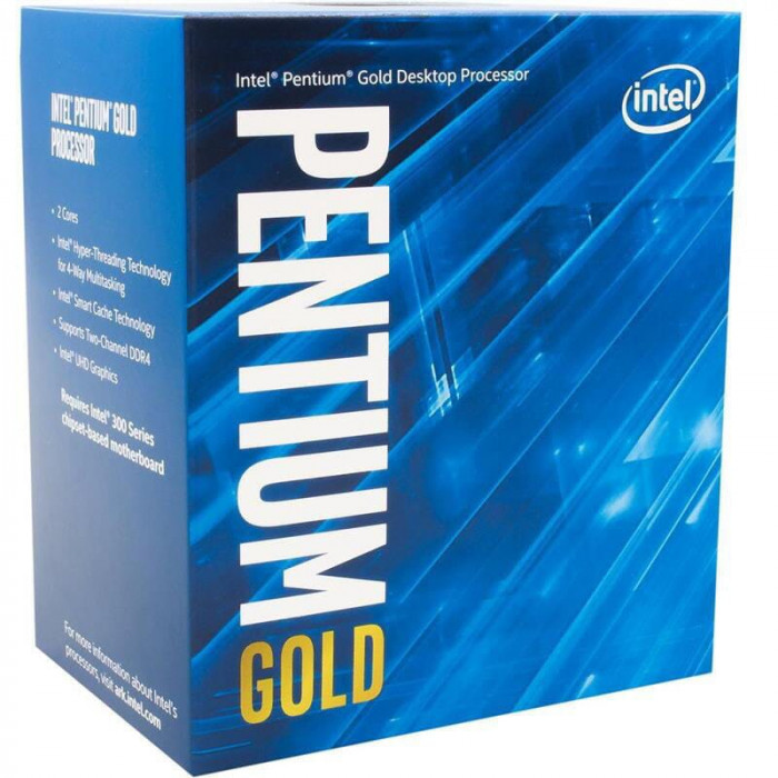 Intel Pentium Gold G6400 4.0GHz (4MB, Comet Lake, 58W, S1200) Box (BX80701G6400)
