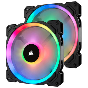 Вентилятор Corsair LL140 RGB Twin Pack (CO-9050074-WW), 140x140x25мм, 4-pin, чорний Вентилятор Corsair LL140 RGB Twin Pack (CO-9050074-WW), 140x140x25мм, 4-pin, чорний