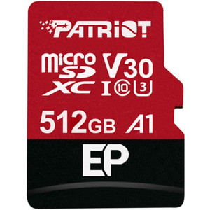 Карта памяти MicroSDXC 512GB UHS-I/U3 Class 10 Patriot EP A1 R90/W80MB/s + SD-adapter (PEF512GEP31MCX) Карта памяти MicroSDXC 512GB UHS-I/U3 Class 10 Patriot EP A1 R90/W80MB/s + SD-adapter (PEF512GEP31MCX)