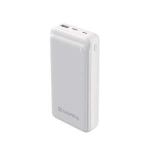 Універсальна мобільна батарея ColorWay Slim 20000mAh White (CW-PB200LPG3WT-PD) Універсальна мобільна батарея ColorWay Slim 20000mAh White (CW-PB200LPG3WT-PD)