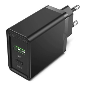 Сетевое зарядное устройство для Vention USB Type C + QC4.0 (20W) Black (FADB0-EU) Сетевое зарядное устройство для Vention USB Type C + QC4.0 (20W) Black (FADB0-EU)