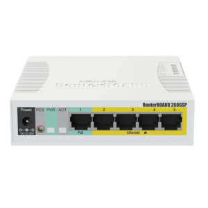 Коммутатор MikroTik CSS106-1G-4P-1S (RB260GSP) Коммутатор MikroTik CSS106-1G-4P-1S (RB260GSP)