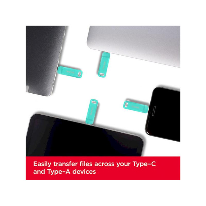 Флеш-накопичувач USB 64GB Type-C SanDisk Dual Drive Go Green (SDDDC3-064G-G46)