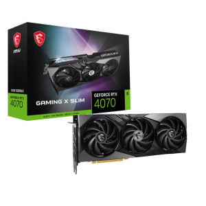 Видеокарта GF RTX 4070 12GB GDDR6X Gaming X Slim MSI (GeForce RTX 4070 GAMING X SLIM 12G) Видеокарта GF RTX 4070 12GB GDDR6X Gaming X Slim MSI (GeForce RTX 4070 GAMING X SLIM 12G)