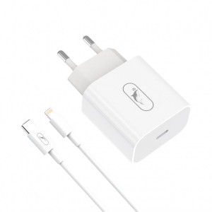 Сетевое зарядное устройство для SkyDolphin SC38T (1USBx2.4A) White (MZP-000182) + кабель Lightning Сетевое зарядное устройство для SkyDolphin SC38T (1USBx2.4A) White (MZP-000182) + кабель Lightning