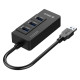 Концентратор USB3.0 Orico (CA912742) HR01-U3-V1-BK-BP Black 3хUSB3.0+RJ45