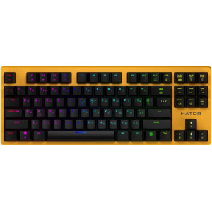 Клавиатура Hator Rockfall EVO TKL Kailh Optical ENG/UKR/RUS (HTK-632) Yellow USB Клавиатура Hator Rockfall EVO TKL Kailh Optical ENG/UKR/RUS (HTK-632) Yellow USB