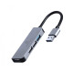Концентратор USB Cablexpert 1xUSB3.1, 3хUSB2.0, металл, Grey (UHB-U3P1U2P3-01)