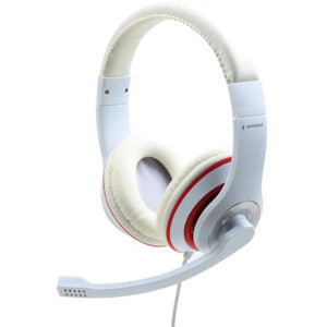 Гарнитура Gembird MHS-03-WTRD White/Red Гарнитура Gembird MHS-03-WTRD White/Red