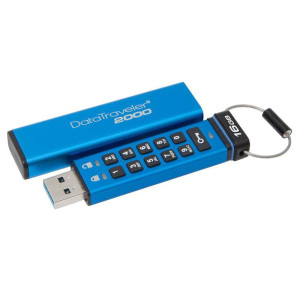 USB3.1 16GB Kingston DataTraveler 2000 Keypad 256bit AES Hardware Encrypted (DT2000/16GB)