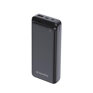 Універсальна мобільна батарея ColorWay Slim 20000mAh Black (CW-PB200LPG3BK-PD) Універсальна мобільна батарея ColorWay Slim 20000mAh Black (CW-PB200LPG3BK-PD)