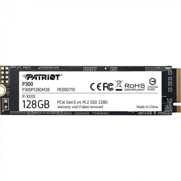 SSD 128GB Patriot P300 M.2 2280 PCIe NVMe 3.0 x4 TLC (P300P128GM28)