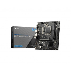 MSI Pro B660M-E DDR4 Socket 1700 MSI Pro B660M-E DDR4 Socket 1700