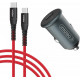 Автомобільний зарядний пристрій Intaleo CCGQPD120T (USB, 3A) Grey (1283126509957) + кабель USB Type С