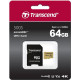 Карта памяти MicroSDXC 64GB UHS-I/U3 Class 10 Transcend 500S + SD-adapter (TS64GUSD500S)