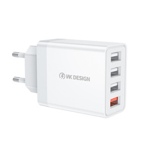 Сетевое зарядное устройство для WK WP-U125 QC3.0 33W (EU) 4*USB, White (6941027616512) Сетевое зарядное устройство для WK WP-U125 QC3.0 33W (EU) 4*USB, White (6941027616512)