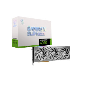 Відеокарта GF RTX 4070 12GB GDDR6X Gaming X Slim White MSI (GeForce RTX 4070 GAMING X SLIM WHITE 12G) Відеокарта GF RTX 4070 12GB GDDR6X Gaming X Slim White MSI (GeForce RTX 4070 GAMING X SLIM WHITE 12G)