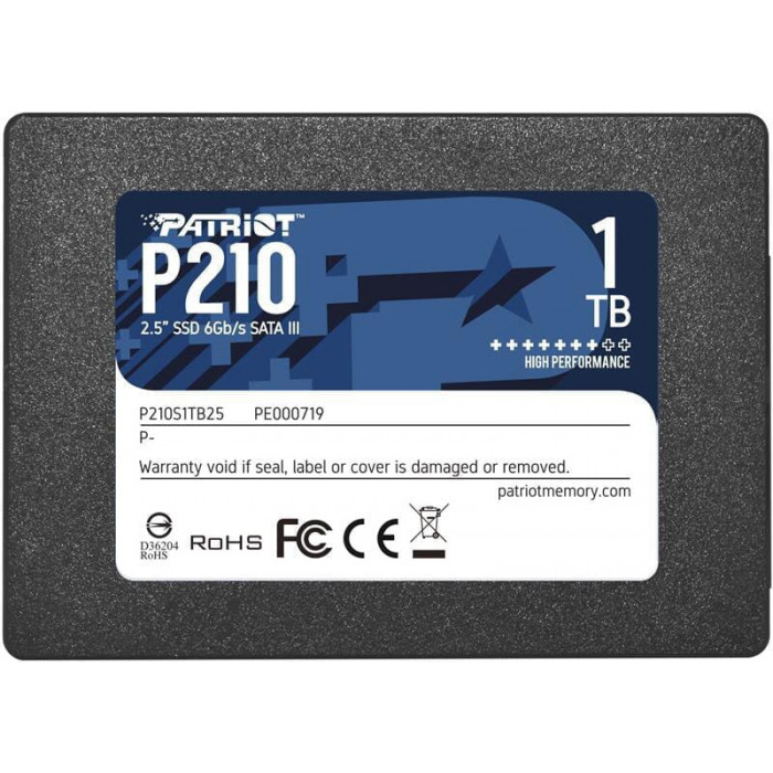 SSD 1TB Patriot P210 2.5" SATAIII TLC (P210S1TB25)