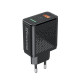 Сетевое зарядное устройство Grand-X Fast Сharge 6в1 (1хUSB, 1хTypeC, 18W) Black (CH-880)