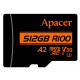Карта памяти MicroSDXC 512GB UHS-I/U3 Class 10 Apacer (AP512GMCSX10U8-R) + SD адаптер