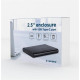 Зовнішній бокс Gembird SATA HDD 2.5", USB 3.1, алюминий, Black (EE2-U3S-6)