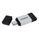 Флеш-накопичувач USB3.2 32GB Type-C Kingston DataTraveler 80 Grey/Black (DT80/32GB)