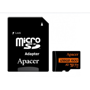 Карта памяти MicroSDXC 128GB UHS-I/U3 Class 10 Apacer (AP128GMCSX10U8-R) + SD адаптер Карта памяти MicroSDXC 128GB UHS-I/U3 Class 10 Apacer (AP128GMCSX10U8-R) + SD адаптер