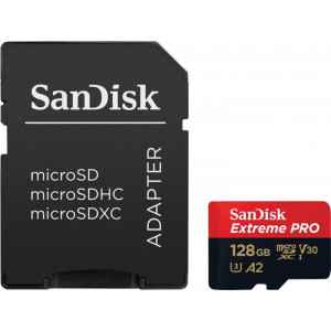 Карта пам`ятi MicroSDXC 128GB UHS-I U3 R200/W90MB/s SanDisk Extreme Pro V30 + SD-адаптер (SDSQXCD-128G-GN6MA) Карта пам`ятi MicroSDXC 128GB UHS-I U3 R200/W90MB/s SanDisk Extreme Pro V30 + SD-адаптер (SDSQXCD-128G-GN6MA)
