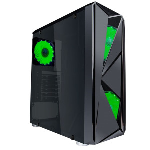 Корпус 1stPlayer F4-3A1-15LED Green без БП Корпус 1stPlayer F4-3A1-15LED Green без БП