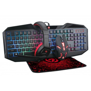 Комплект (клавиатура, мышь) Piko GX100 Black USB (1283126489792) + гарнитура, коврик Комплект (клавиатура, мышь) Piko GX100 Black USB (1283126489792) + гарнитура, коврик