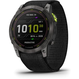 Смарт-годинник Garmin Enduro 2 Sapphire Carbon Gray DLC Titanium with Black UltraFit Nylon Strap (010-02754-00)
