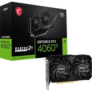 Відеокарта GF RTX 4060 Ti 16GB GDDR6 Ventus 2X Black OC MSI (GeForce RTX 4060 Ti VENTUS 2X BLACK 16G OC) Відеокарта GF RTX 4060 Ti 16GB GDDR6 Ventus 2X Black OC MSI (GeForce RTX 4060 Ti VENTUS 2X BLACK 16G OC)