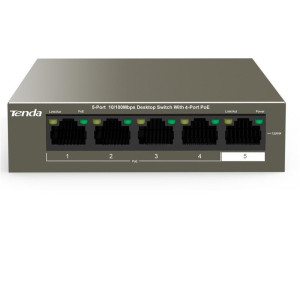 Комутатор TENDA TEF1105P-4-38W (4xFE PoE, 1xFE Uplink, 35Вт) Комутатор TENDA TEF1105P-4-38W (4xFE PoE, 1xFE Uplink, 35Вт)