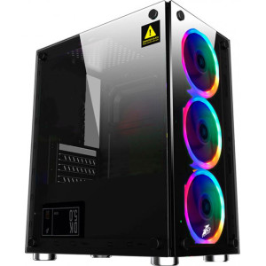 Корпус 1stPlayer X2-R1 Color LED Black без БЖ Корпус 1stPlayer X2-R1 Color LED Black без БЖ
