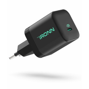 Сетевое зарядное устройство iRONN 20W Type-C Black (X002V94VTP)