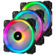 Вентилятор Corsair LL120 RGB 3 Fan Pack (CO-9050072-WW), 120x120x25мм, 4-pin, чорний