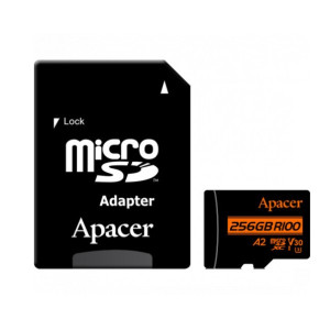 Карта памяти MicroSDXC 256GB UHS-I/U3 Class 10 Apacer (AP256GMCSX10U8-R) + SD адаптер Карта памяти MicroSDXC 256GB UHS-I/U3 Class 10 Apacer (AP256GMCSX10U8-R) + SD адаптер