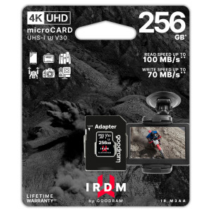 Карта памяти MicroSDXC 256GB UHS-I/U3 Class 10 GoodRam IRDM + SD-адаптер R100/W70MB/s (IR-M3AA-2560R12) Карта памяти MicroSDXC 256GB UHS-I/U3 Class 10 GoodRam IRDM + SD-адаптер R100/W70MB/s (IR-M3AA-2560R12)