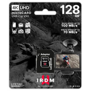 Карта памяти MicroSDXC 128GB UHS-I/U3 Class 10 GoodRam IRDM + SD-адаптер R100/W70MB/s (IR-M3AA-1280R12) Карта памяти MicroSDXC 128GB UHS-I/U3 Class 10 GoodRam IRDM + SD-адаптер R100/W70MB/s (IR-M3AA-1280R12)