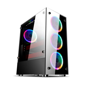 Корпус 1stPlayer V6-4R1 Color LED Black без БП Корпус 1stPlayer V6-4R1 Color LED Black без БП
