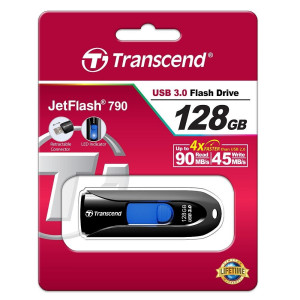 Флеш-накопичувач USB3.0 128GB Transcend JetFlash 790 (TS128GJF790K) Флеш-накопичувач USB3.0 128GB Transcend JetFlash 790 (TS128GJF790K)