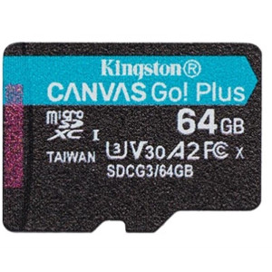 Карта памяти MicroSDXC 64GB UHS-I/U3 Class 10 Kingston Canvas Go! Plus R170/W70MB/s (SDCG3/64GBSP) Карта памяти MicroSDXC 64GB UHS-I/U3 Class 10 Kingston Canvas Go! Plus R170/W70MB/s (SDCG3/64GBSP)