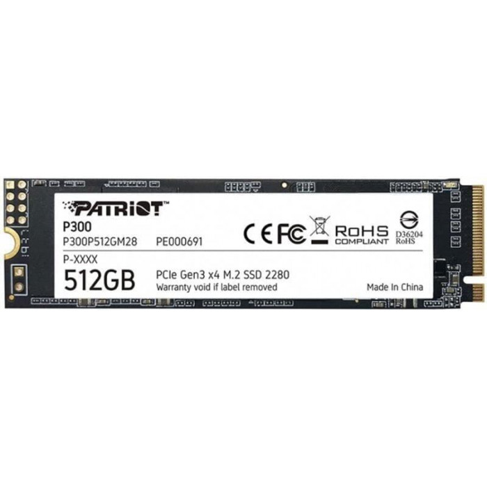SSD 512GB Patriot P300 M.2 2280 PCIe NVMe 3.0 x4 TLC (P300P512GM28)