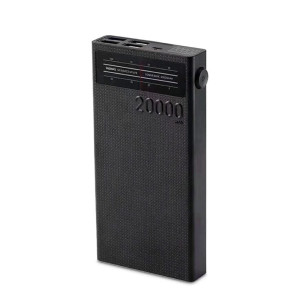 Универсальная мобильная батарея Remax RPP-102 Radio 20000mAh черная (6954851289746)