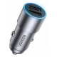 Автомобильное зарядное устройство для Ugreen CD130 (2xUSB 24W (USB-A) QC 3.0 Gray (50592)